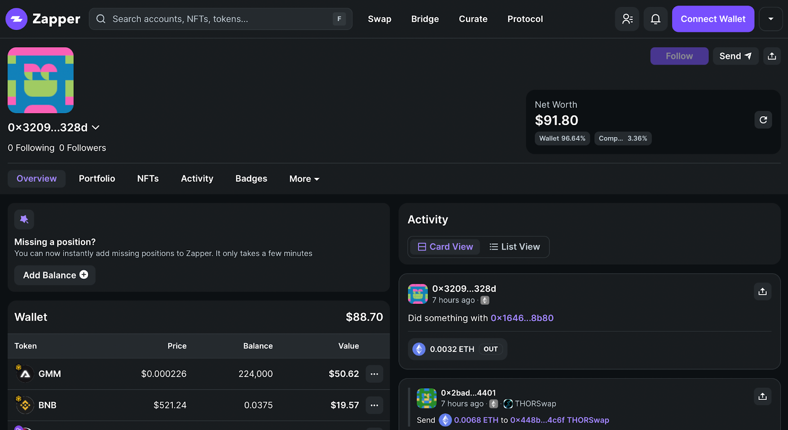 Zapper asset management project