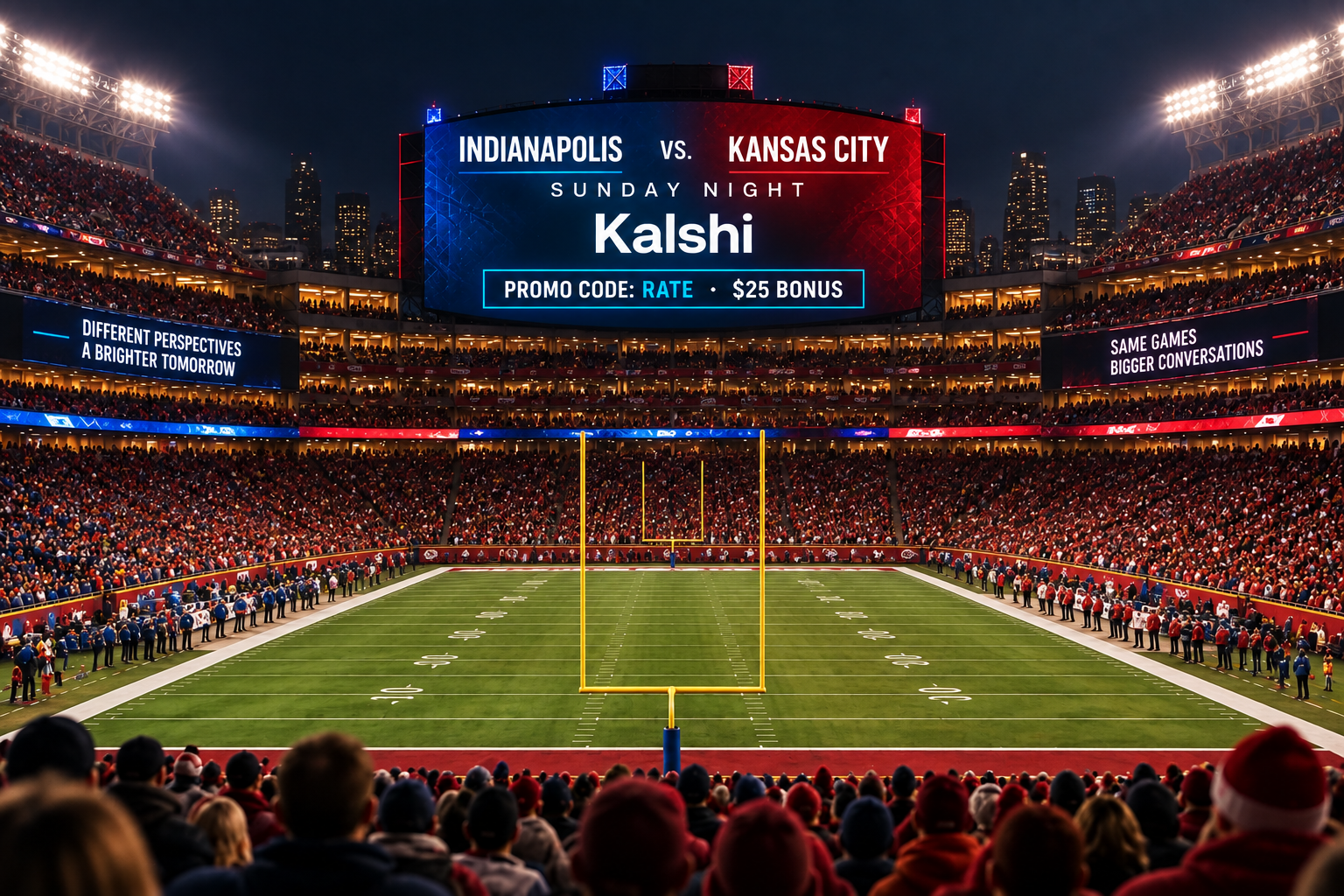Kalshi promo code RATE for Colts vs. Chiefs SNF