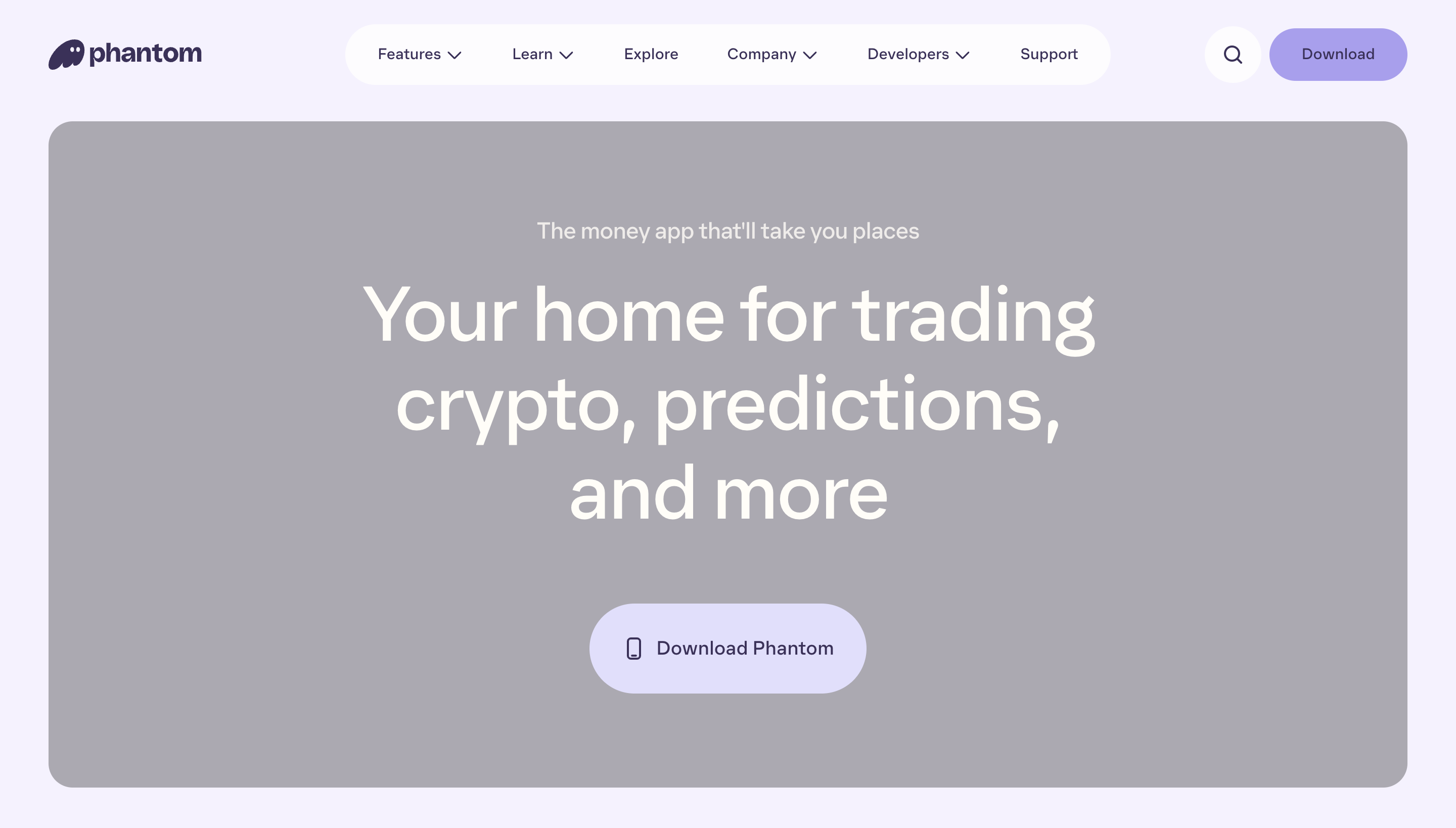 phantom wallet home page